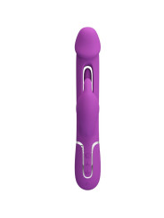 VIBRADOR RABBIT 3 EN 1 RECARGABLE CON LENGUA OSCILANTE DE LA MARCA PRETTY LOVE