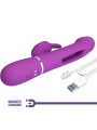 VIBRADOR RABBIT 3 EN 1 RECARGABLE CON LENGUA OSCILANTE DE LA MARCA PRETTY LOVE
