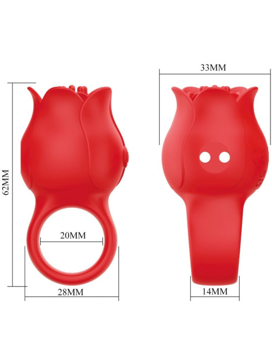 VIBRADOR DE DEDO ROSA 10 MODOS PRETTY LOVE ROJO DE LA MARCA PRETTY LOVE