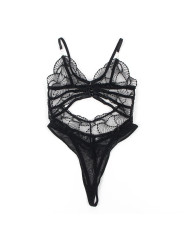 BODY TRANSPARENTE NEGRO CON ENCAJE HUECO L/XL SUBBLIME DE LA MARCA SUBBLIME BODIES