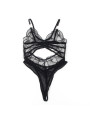 BODY TRANSPARENTE NEGRO CON ENCAJE HUECO L/XL SUBBLIME DE LA MARCA SUBBLIME BODIES