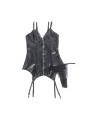 BODY NEGRO CON CREMALLERA Y LIGUEROS SUBBLIME L/XL DE LA MARCA SUBBLIME BODIES
