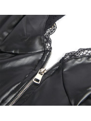 BODY NEGRO CON CREMALLERA Y LIGUEROS SUBBLIME L/XL DE LA MARCA SUBBLIME BODIES
