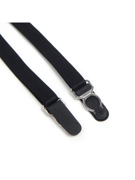 BODY DE ENCAJE NEGRO CON LIGUEROS Y DISEÑO CROTCHLESS DE LA MARCA SUBBLIME BODIES