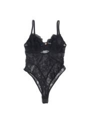 BODY NEGRO DE ENCAJE CROTCHLESS CON PUSH-UP SUBBLIME DE LA MARCA SUBBLIME BODIES