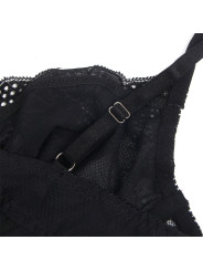 BODY NEGRO DE ENCAJE CROTCHLESS CON PUSH-UP SUBBLIME DE LA MARCA SUBBLIME BODIES
