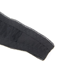 SET LENCERÍA SUJETADOR CON LAZO Y LIGUERO NEGRO SUBBLIME DE LA MARCA SUBBLIME SETS