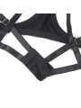 SET LENCERÍA SUJETADOR CON LAZO Y LIGUERO NEGRO SUBBLIME DE LA MARCA SUBBLIME SETS