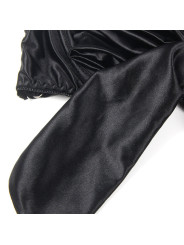 SET LENCERÍA SUJETADOR CON LAZO Y LIGUERO NEGRO SUBBLIME DE LA MARCA SUBBLIME SETS