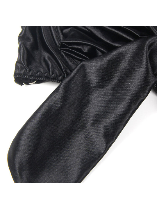 SET LENCERÍA SUJETADOR CON LAZO Y LIGUERO NEGRO SUBBLIME DE LA MARCA SUBBLIME SETS