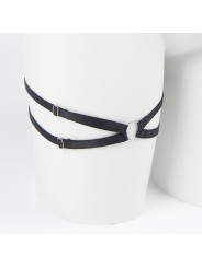 SET LENCERÍA SUJETADOR CON LAZO Y LIGUERO NEGRO SUBBLIME DE LA MARCA SUBBLIME SETS