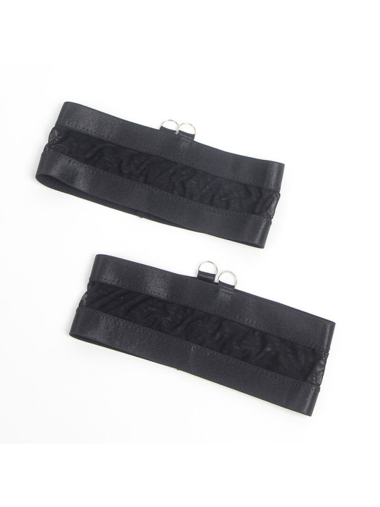 SET LENCERÍA BONDAGE NEGRO CON PORTALIGAS Y SUJETADOR DE LA MARCA SUBBLIME SETS