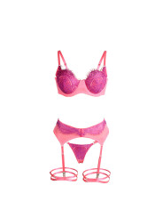SUJETADOR CON ENCAJE Y LIGUEROS ROSA SUAVE - SUBBLIME DE LA MARCA SUBBLIME SETS