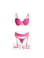 SUJETADOR CON ENCAJE Y LIGUEROS ROSA MORADO SUBBLIME L/XL DE LA MARCA SUBBLIME SETS