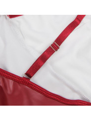 CAMISÓN SEXY BURDEOS CON TIRANTES DE CUERO PU - SUBBLIME DE LA MARCA SUBBLIME DRESSES