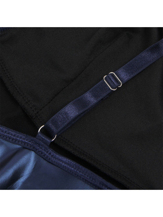 CAMISÓN SEXY AZUL CON TIRANTES DE CUERO PU - SUBBLIME DE LA MARCA SUBBLIME DRESSES