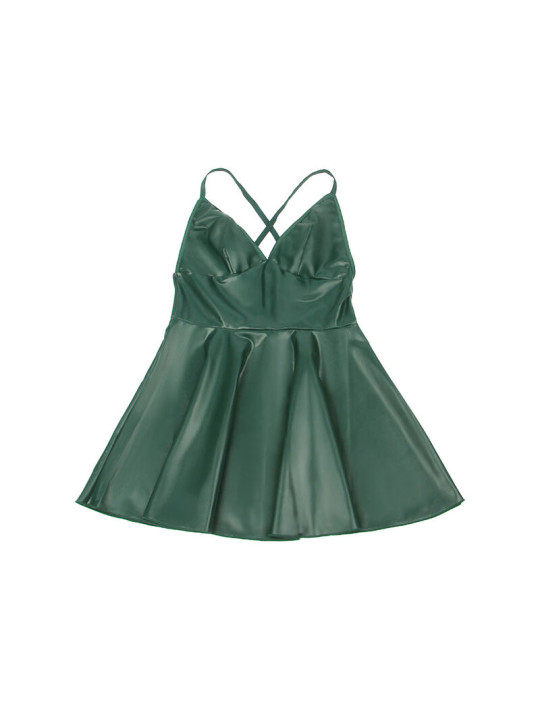 CAMISÓN SEXY VERDE CON TIRANTES DE CUERO PU SUBBLIME DE LA MARCA SUBBLIME DRESSES