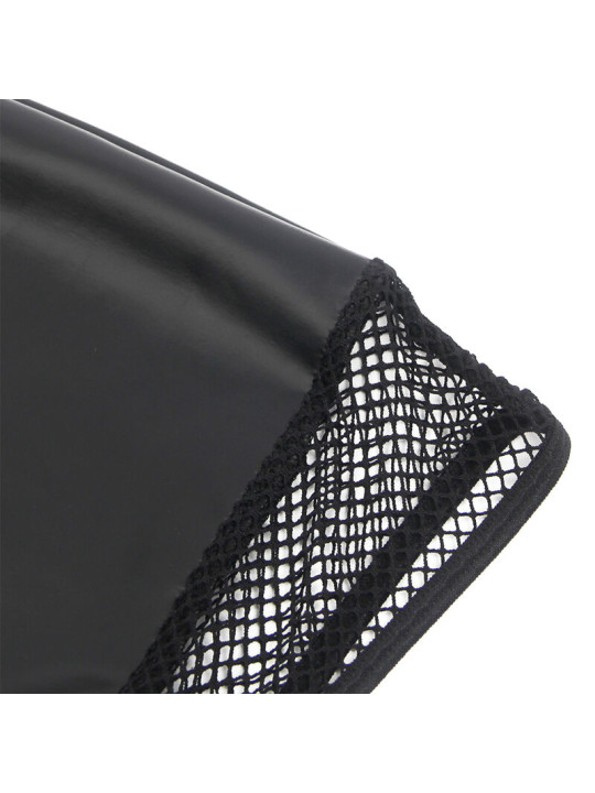 VESTIDO HALTER NEGRO CON TRANSPARENCIAS Y CUERO PU - SUBBLIME DE LA MARCA SUBBLIME DRESSES