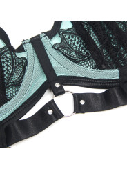 CONJUNTO LENCERÍA VERDE ENCAJE Y MALLA PUSH-UP SUBBLIME DE LA MARCA SUBBLIME SETS