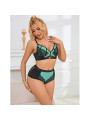 CONJUNTO LENCERÍA VERDE ENCAJE Y MALLA SUJETADOR PUSH-UP DE LA MARCA SUBBLIME SETS