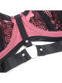 CONJUNTO LENCERÍA ROSA ENCAJE MALLA SUJETADOR PUSH-UP DE LA MARCA SUBBLIME SETS