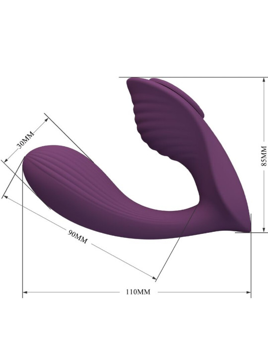 VIBRADOR APP CONTROL REMOTO PRETTY LOVE FRANZ MORADO DE LA MARCA PRETTY LOVE