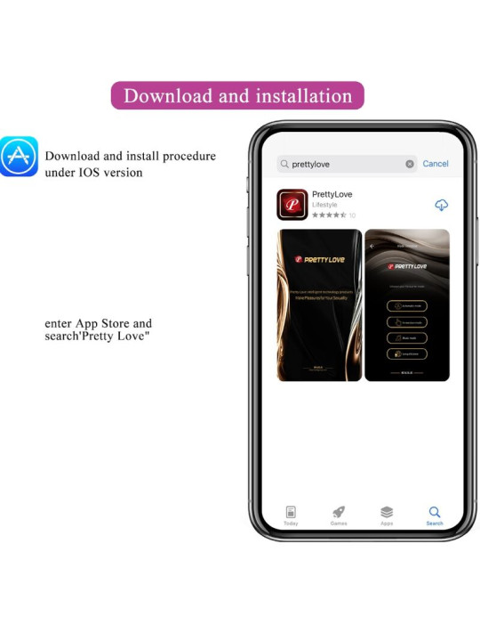 VIBRADOR APP CONTROL REMOTO PRETTY LOVE FRANZ MORADO DE LA MARCA PRETTY LOVE