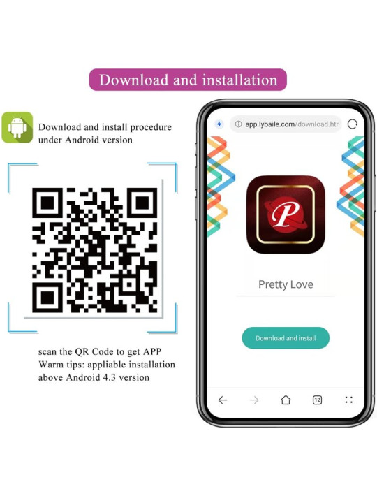 VIBRADOR APP CONTROL REMOTO PRETTY LOVE FRANZ MORADO DE LA MARCA PRETTY LOVE