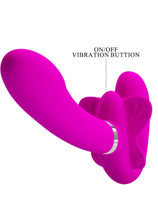 VIBRADOR DOBLE STRAP-ON 12 MODOS PRETTY LOVE VALERIE DE LA MARCA PRETTY LOVE