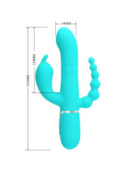 VIBRADOR RABBIT 4 EN 1 PRETTY LOVE CAMMY AZUL DE LA MARCA PRETTY LOVE