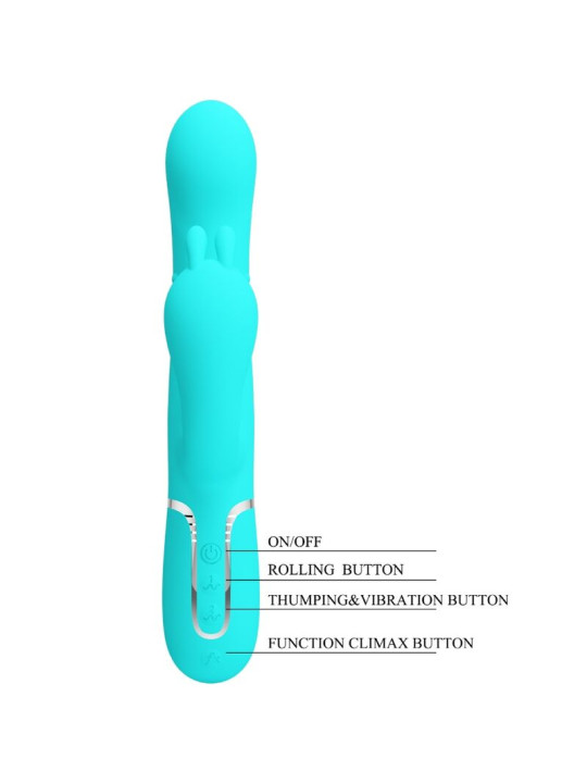 VIBRADOR RABBIT 4 EN 1 PRETTY LOVE CAMMY AZUL DE LA MARCA PRETTY LOVE