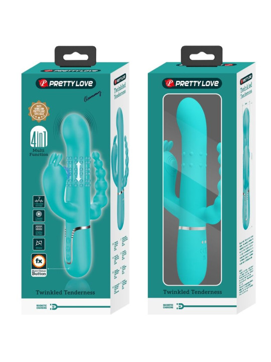 VIBRADOR RABBIT 4 EN 1 PRETTY LOVE CAMMY AZUL DE LA MARCA PRETTY LOVE
