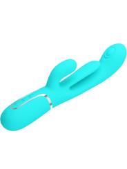 VIBRADOR RABBIT 3 EN 1 SHANIA 7 MODOS SILICONA SUAVE DE LA MARCA PRETTY LOVE