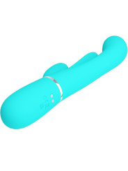 VIBRADOR RABBIT 3 EN 1 SHANIA 7 MODOS SILICONA SUAVE DE LA MARCA PRETTY LOVE