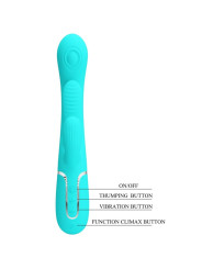 VIBRADOR RABBIT 3 EN 1 SHANIA 7 MODOS SILICONA SUAVE DE LA MARCA PRETTY LOVE