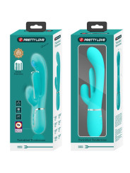 VIBRADOR RABBIT 3 EN 1 SHANIA 7 MODOS SILICONA SUAVE DE LA MARCA PRETTY LOVE