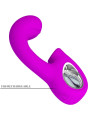 VIBRADOR PUNTO G Y CLÍTORIS 10 MODOS SILICONA MORADO DE LA MARCA PRETTY LOVE