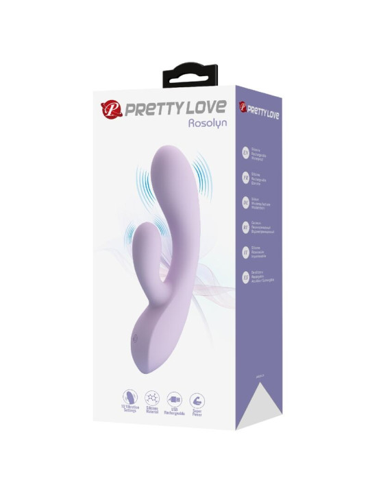 VIBRADOR RABBIT SILICONA 10 MODOS PRETTY LOVE ROSOLYN DE LA MARCA PRETTY LOVE