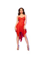 BABYDOLL ROJO SEXY EN TUL TRANSPARENTE CHILIROSE S/M DE LA MARCA CHILIROSE BABYDOLLS