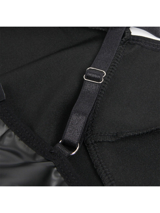 CAMISÓN SEXY NEGRO CON TIRANTES DE CUERO PU - SUBBLIME DE LA MARCA SUBBLIME DRESSES