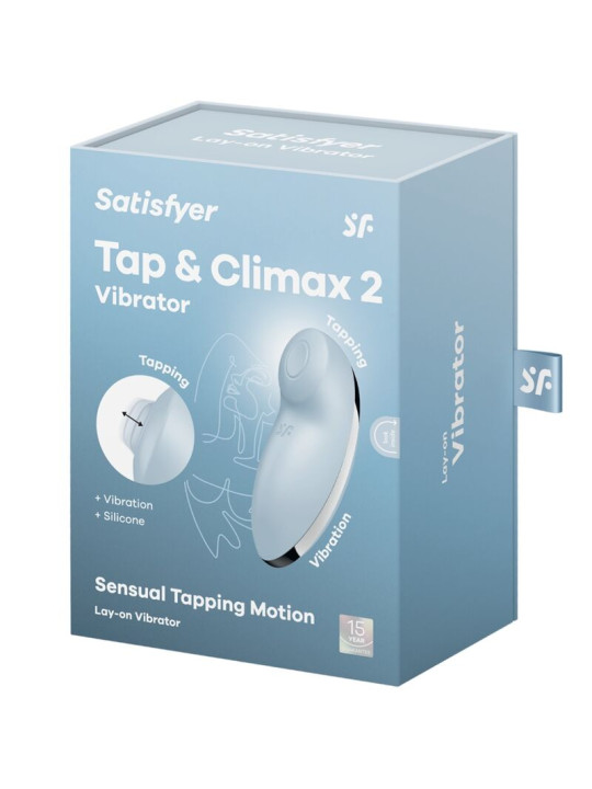 SATISFYER TAP & CLIMAX 2 VIBRADOR CLITORIS AZUL DE LA MARCA SATISFYER VIBRATOR