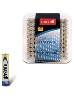 PILAS AAA ALCALINAS MAXELL PACK 100 UNIDADES DE LA MARCA MAXELL