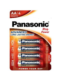 PILAS AA ALCALINAS PANASONIC PRO POWER 4 UNIDADES DE LA MARCA PANASONIC