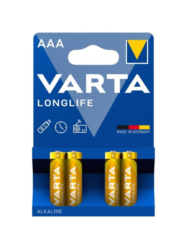 PILAS ALCALINAS AAA VARTA LONGLIFE BLISTER X4 DE LA MARCA VARTA