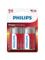 PILA ALCALINA D LR20 PHILIPS - ALTA POTENCIA Y DURACIÓN DE LA MARCA PHILLIPS