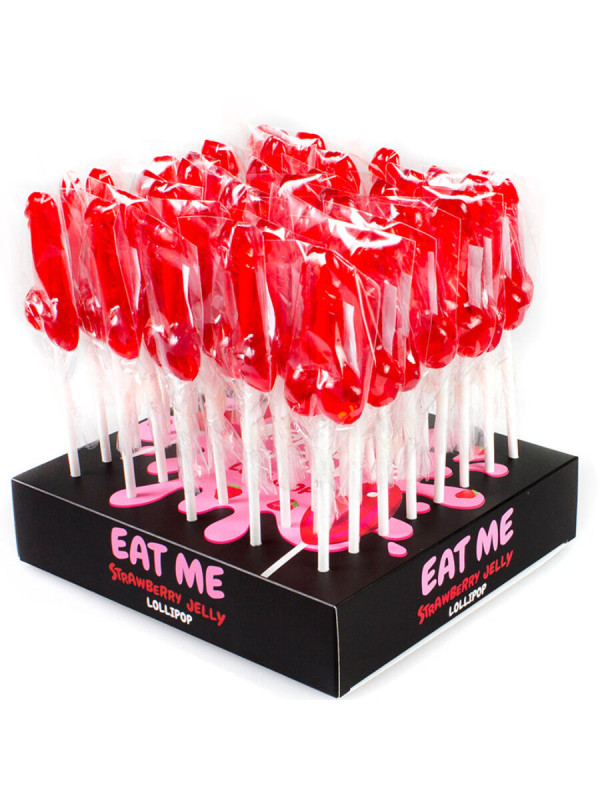 PIRULETAS COMESTIBLES FORMA PENE SABOR FRESA 40 UNIDADES DE LA MARCA SECRETPLAY COSMETIC