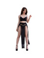 CONJUNTO LENCERÍA CHILIROSE TOP FALDA TANGA CADENAS DORADAS DE LA MARCA CHILIROSE SETS