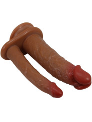 DILDO DOBLE REALISTA SILICONA SUAVE PLACER COMPARTIDO DE LA MARCA PRETTY LOVE