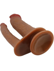 DILDO DOBLE REALISTA SILICONA SUAVE PLACER COMPARTIDO DE LA MARCA PRETTY LOVE
