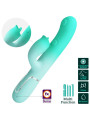 VIBRADOR RABBIT DUAL 7 MODOS SILICONA VERDE AGUA GIGI DE LA MARCA PRETTY LOVE FLIRTATION